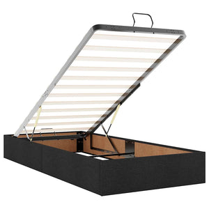 Οθωμανικό κρεβάτι με στρώματα Μαύρο 160x200cm Ύφασμα - Pakobazaar