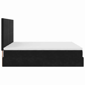 Οθωμανικό κρεβάτι με στρώματα Μαύρο 200x200cm Velvet - Pakobazaar