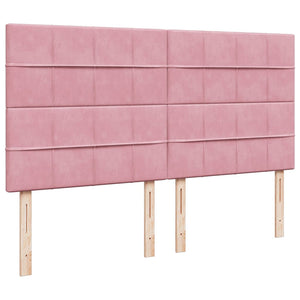Οθωμανικό κρεβάτι με στρώματα ροζ 200x200cm Velvet - Pakobazaar