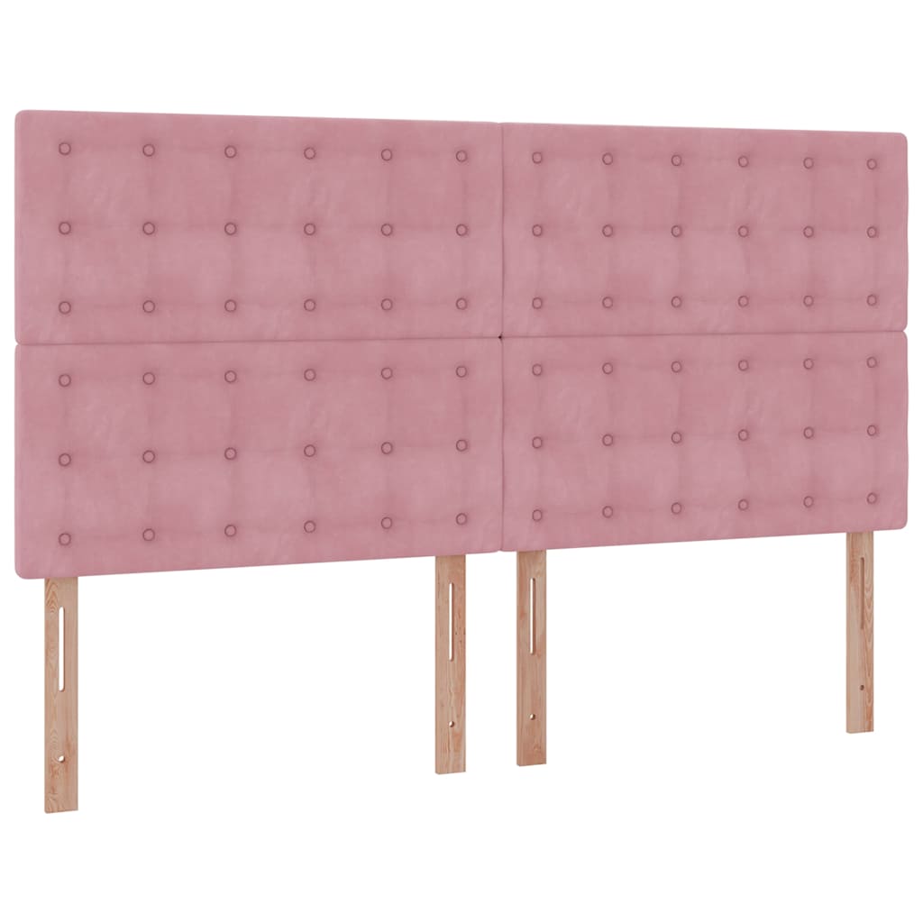 Οθωμανικό κρεβάτι με στρώματα ροζ 180x200cm Velvet - Pakobazaar