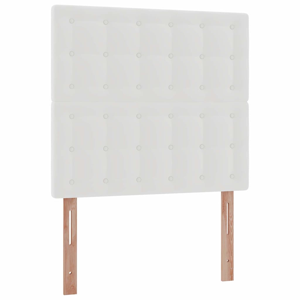 Οθωμανικό κρεβάτι με στρώμα & LEDs Λευκό 90x190cm Faux Leather - Pakobazaar