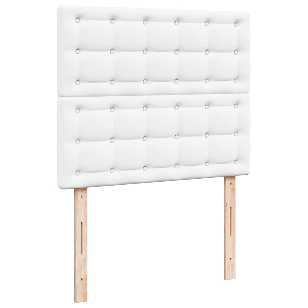 Οθωμανικό κρεβάτι με στρώμα & LEDs Λευκό 120x190cm Faux Leather - Pakobazaar