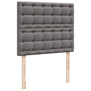 Οθωμανικό κρεβάτι με στρώμα & LEDs Γκρι 120x190cm Faux Leather - Pakobazaar