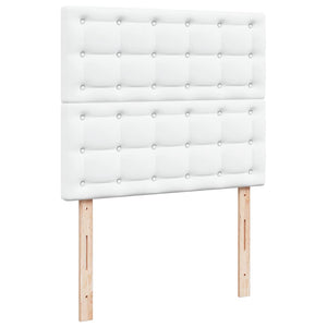 Οθωμανικό κρεβάτι με στρώμα & LEDs Λευκό 120x200cm Faux Leather - Pakobazaar