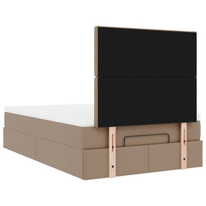 Οθωμανικό κρεβάτι με στρώμα & LEDs Cappucino Faux Leather - Pakobazaar