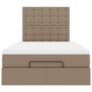 Οθωμανικό κρεβάτι με στρώμα & LEDs Cappucino Faux Leather - Pakobazaar