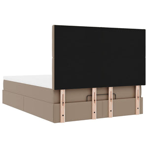 Οθωμανικό κρεβάτι με στρώμα & LEDs Cappucino Faux Leather - Pakobazaar