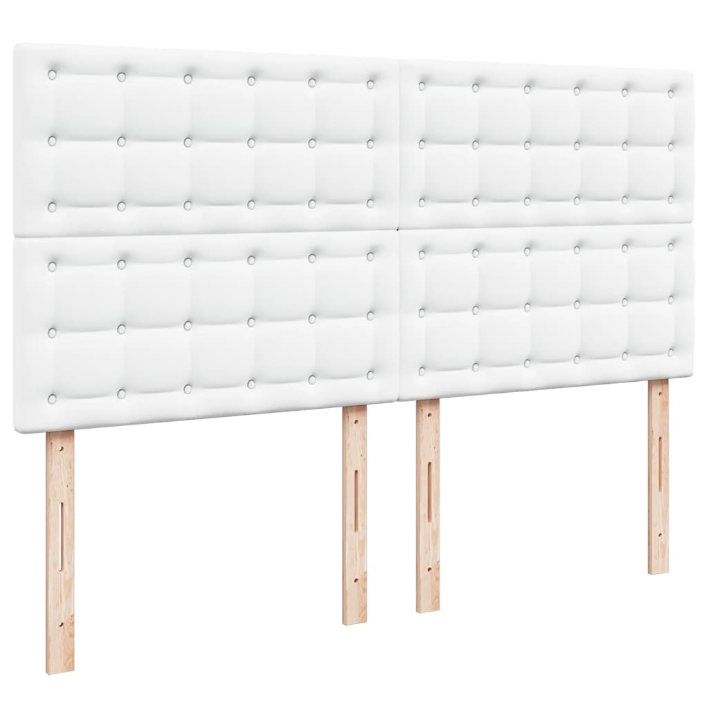 Οθωμανικό κρεβάτι με στρώμα & LEDs Λευκό 180x200cm Faux Leather