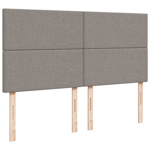 Οθωμανικό κρεβάτι με στρώματα & LEDs Taupe 200x200cm ύφασμα