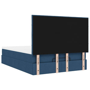 Οθωμανικό κρεβάτι με στρώμα & LEDs Μπλε 140x200cm ύφασμα - Pakobazaar