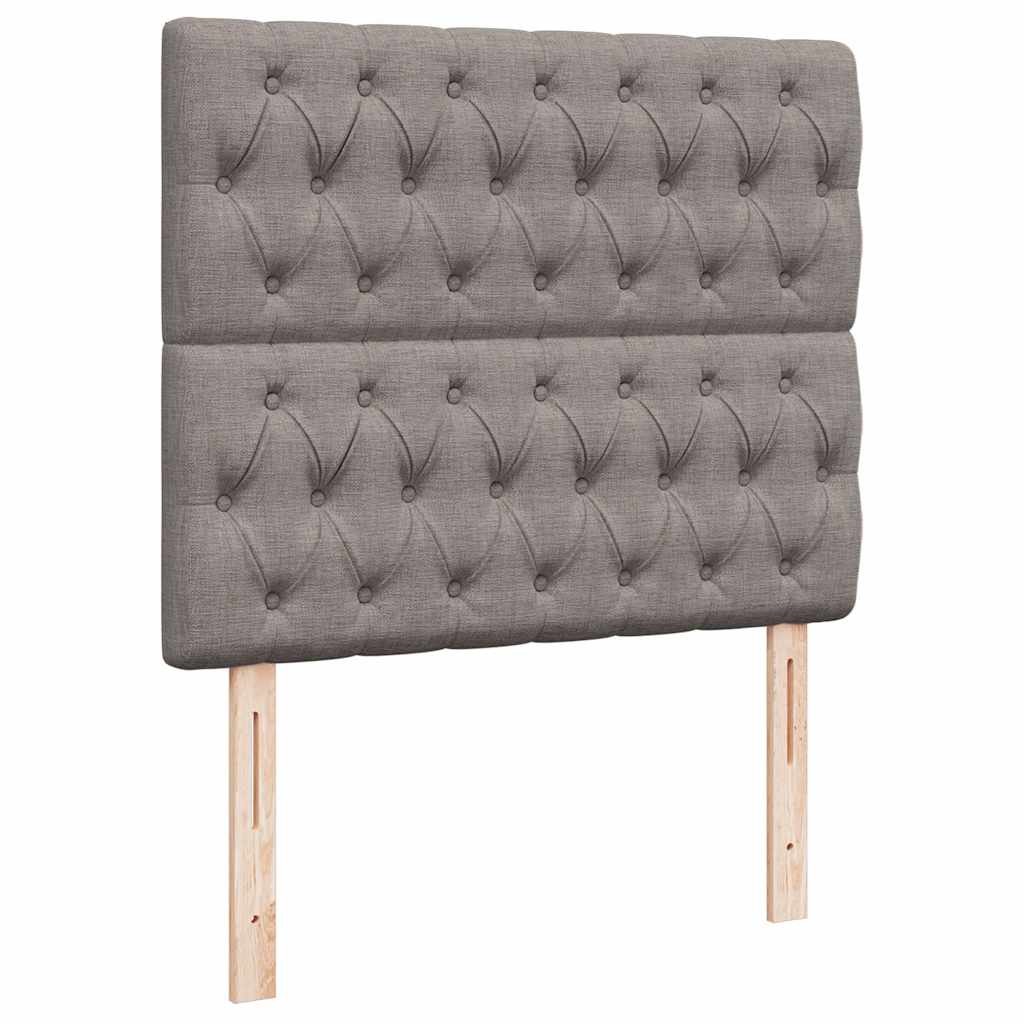 Οθωμανικό κρεβάτι με στρώμα & LEDs Taupe 120x190cm ύφασμα