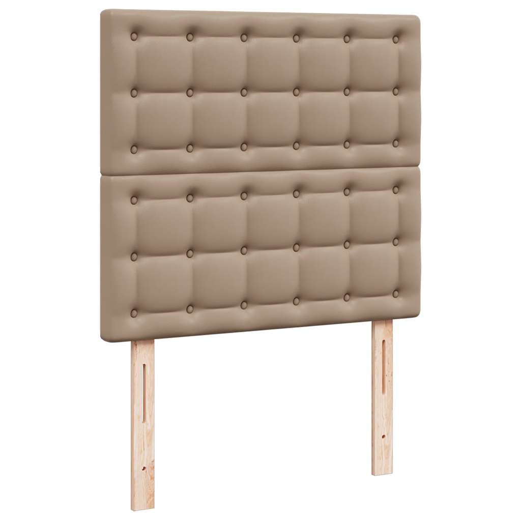 Οθωμανικό κρεβάτι με στρώματα & LEDs Cappuccino Faux Leather - Pakobazaar