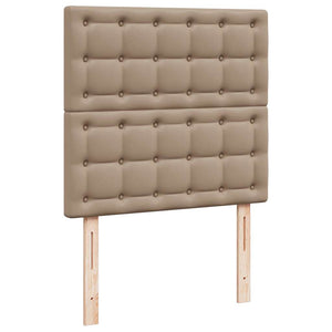 Οθωμανικό κρεβάτι με στρώματα & LEDs Cappuccino Faux Leather - Pakobazaar