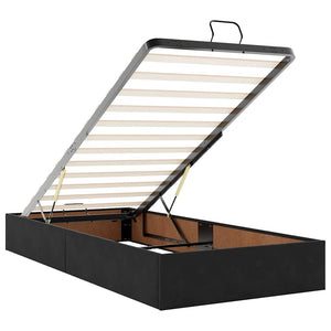 Οθωμανικό κρεβάτι με στρώματα & LEDs Μαύρο 180x200cm Velvet - Pakobazaar