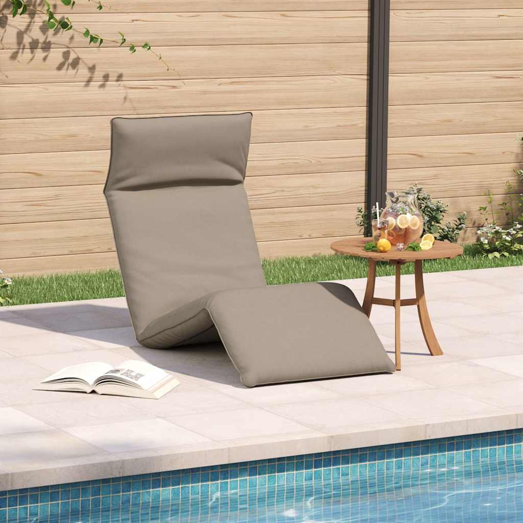 Ξαπλώστρα Πτυσσόμενη Μπεζ 175x54x8,5 εκ. Ύφασμα Oxford - Pakobazaar