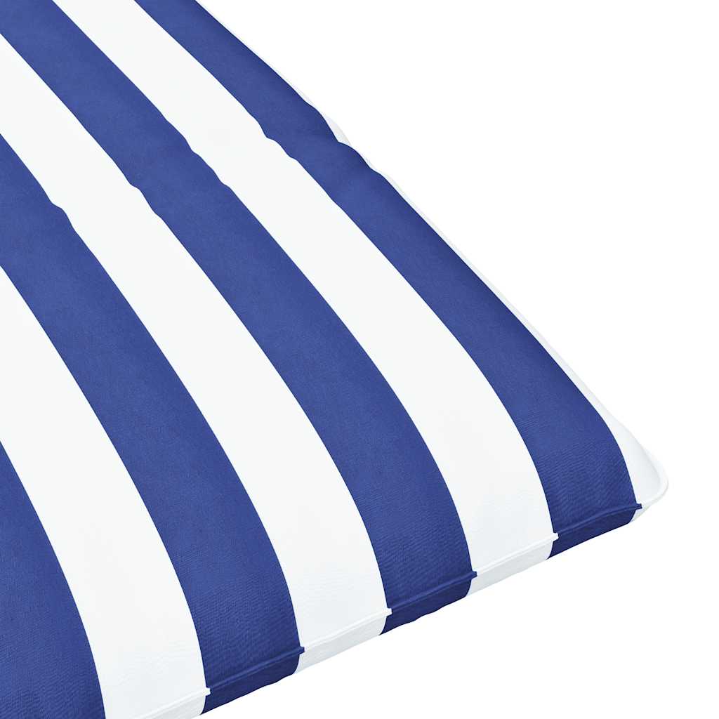 Ξαπλώστρα Πτυσσόμενη Μπλε και Λευκή 175x54x8,5 εκ. από Ύφασμα Oxford - Pakobazaar