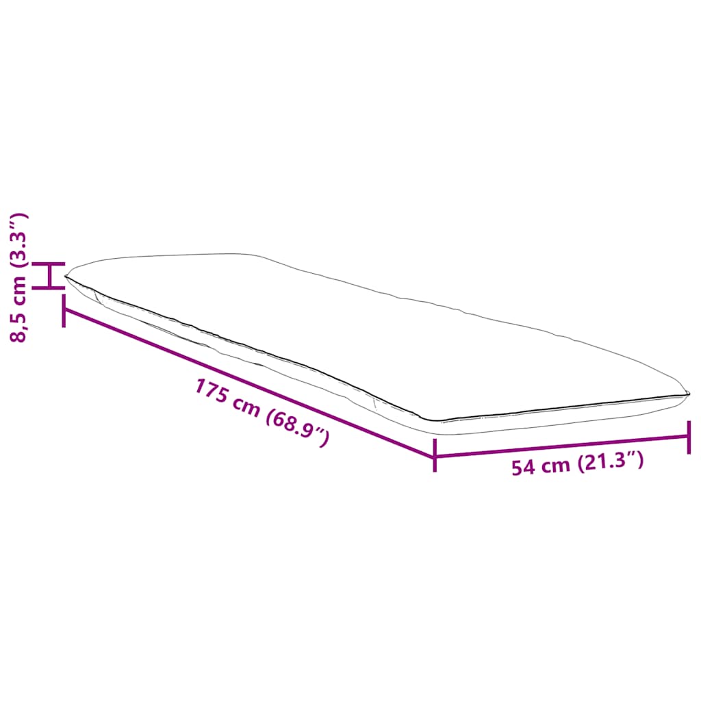 Ξαπλώστρα Πτυσσόμενη Μπλε και Λευκή 175x54x8,5 εκ. από Ύφασμα Oxford - Pakobazaar