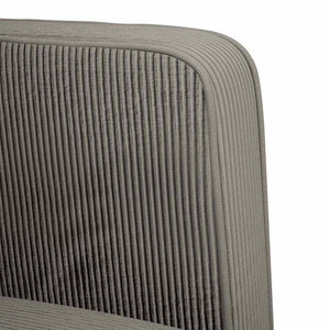 καναπές Loveseat ανοιχτό γκρι 109 cm Corduroy ύφασμα