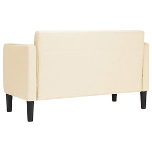 Καναπές Loveseat Κρεμ 109 εκ. ύφασμα Corduroy - Pakobazaar