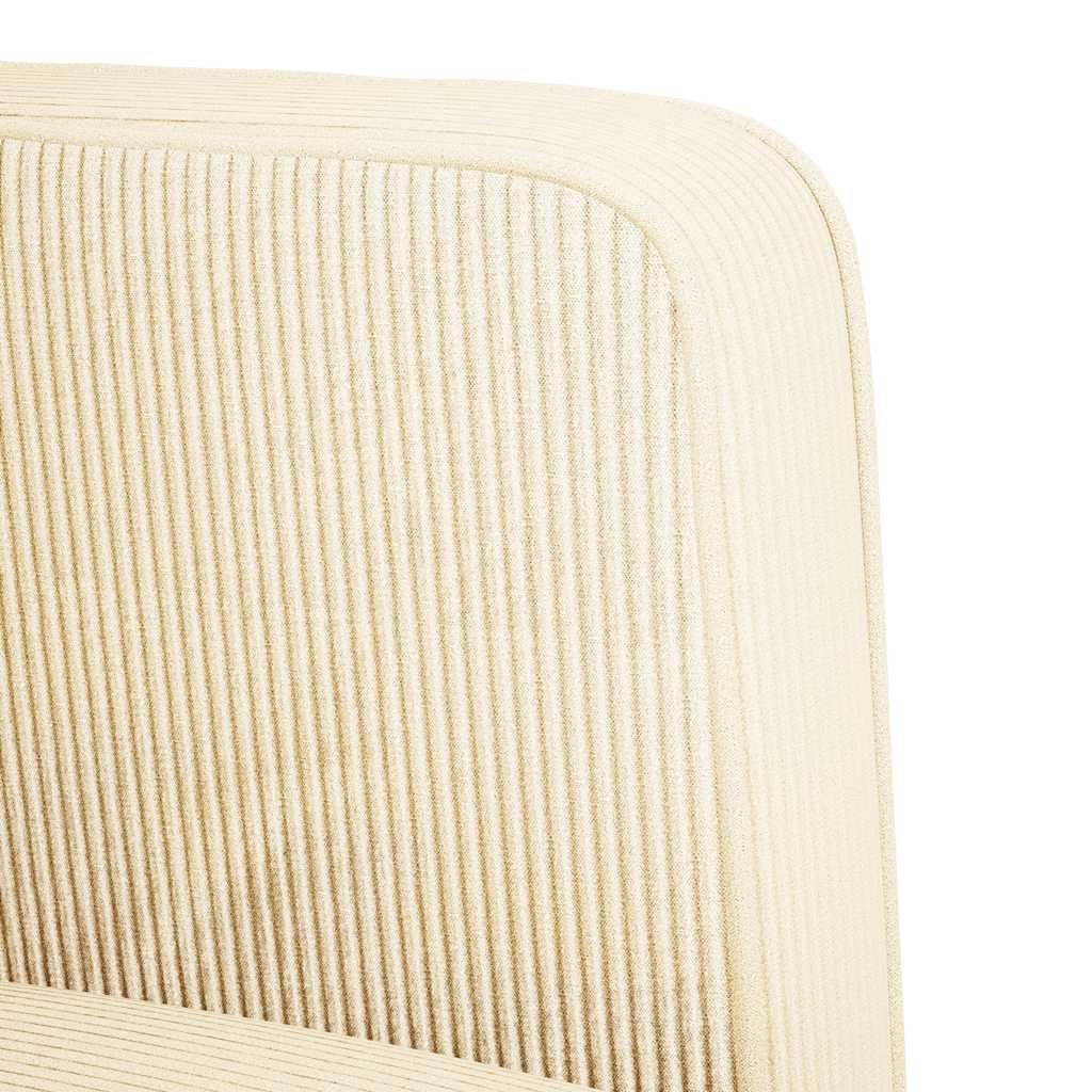 Καναπές Loveseat Κρεμ 109 εκ. ύφασμα Corduroy - Pakobazaar