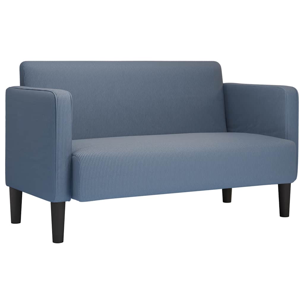 Καναπές Loveseat Μπλε 109 εκ. ύφασμα Corduroy - Pakobazaar