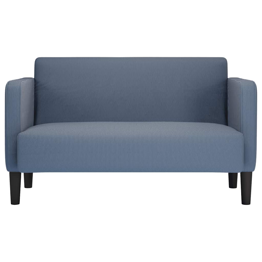 Καναπές Loveseat Μπλε 109 εκ. ύφασμα Corduroy - Pakobazaar