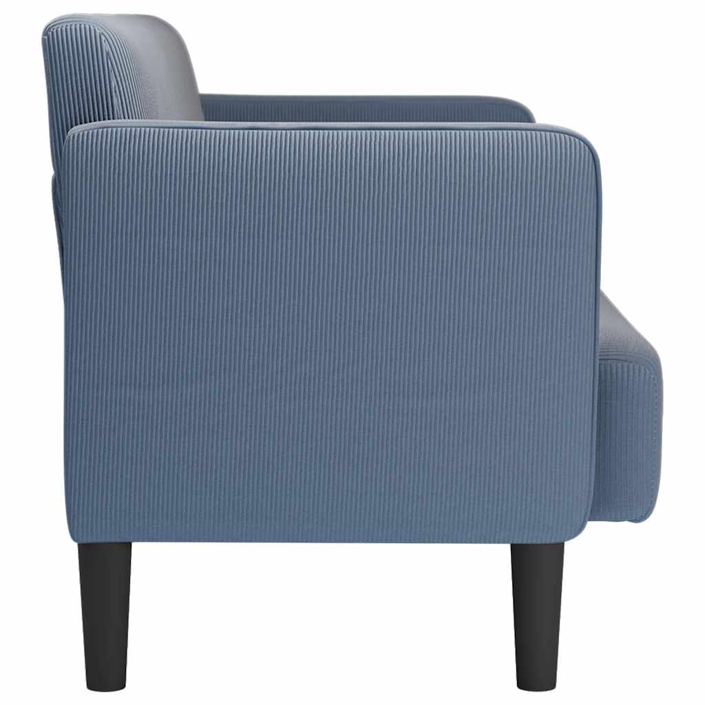 Καναπές Loveseat Μπλε 109 εκ. ύφασμα Corduroy - Pakobazaar