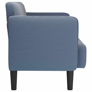Καναπές Loveseat Μπλε 109 εκ. ύφασμα Corduroy - Pakobazaar