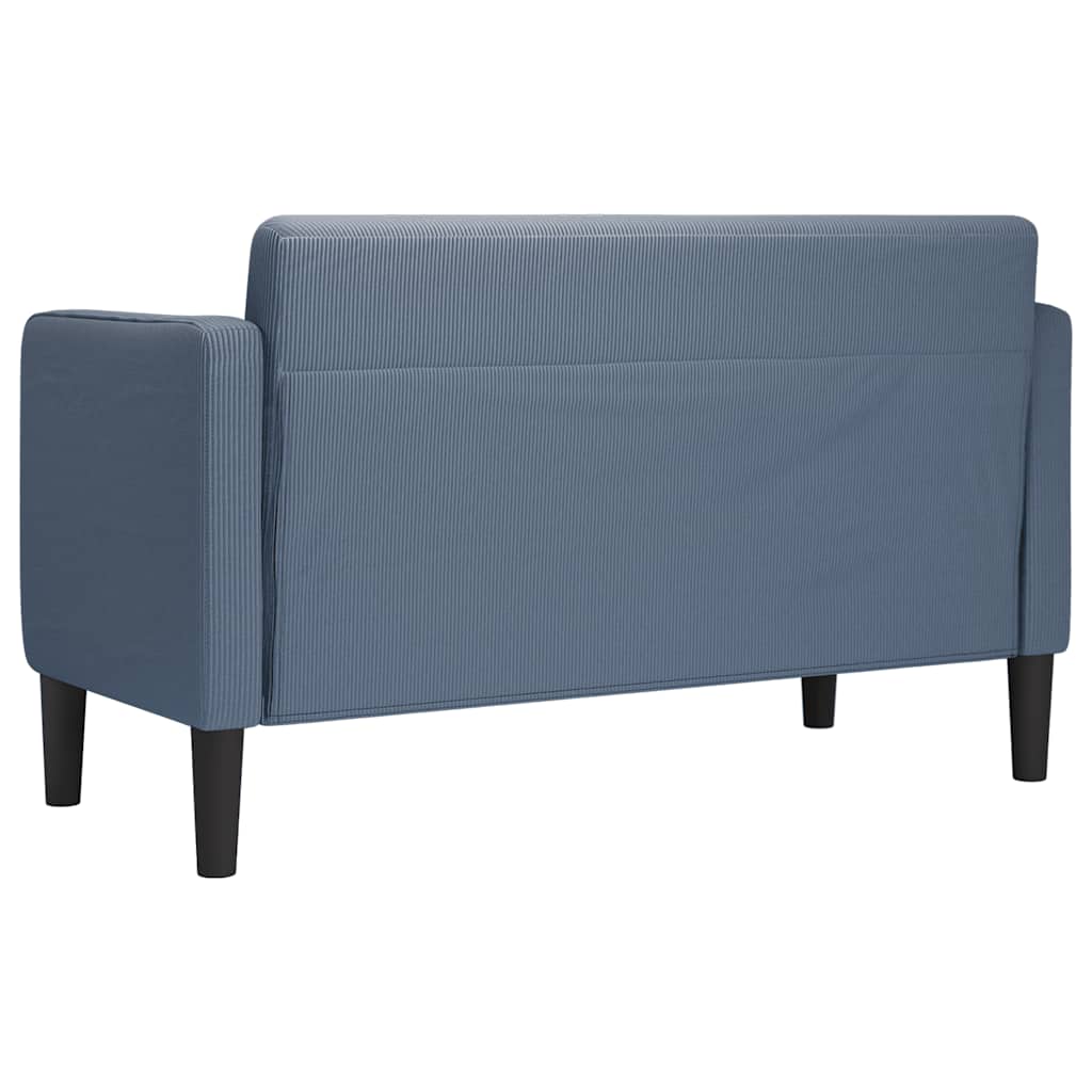 Καναπές Loveseat Μπλε 109 εκ. ύφασμα Corduroy - Pakobazaar