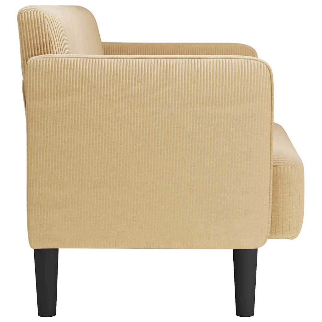 Καναπές Loveseat Πρασινογκρί 109 εκ. ύφασμα Corduroy - Pakobazaar
