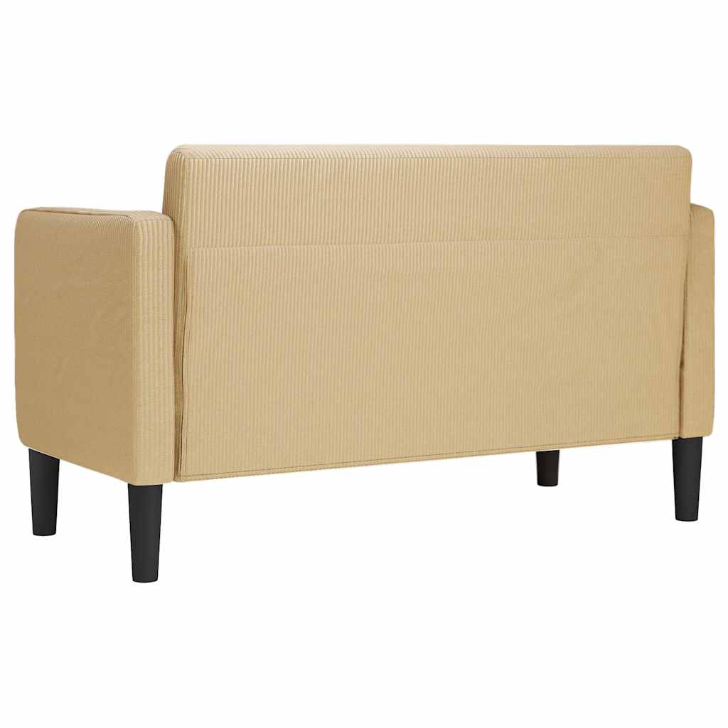 Καναπές Loveseat Πρασινογκρί 109 εκ. ύφασμα Corduroy - Pakobazaar