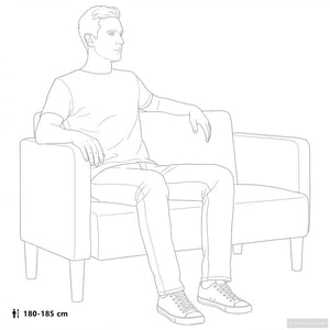 Καναπές Loveseat Πρασινογκρί 109 εκ. ύφασμα Corduroy