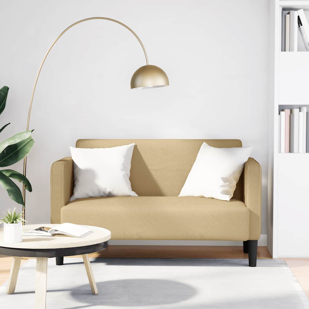 Καναπές Loveseat Πρασινογκρί 109 εκ. ύφασμα Corduroy - Pakobazaar
