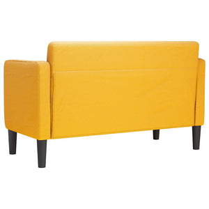 Καναπές Loveseat Αν. κίτρινο 109 εκ. ύφασμα Corduroy - Pakobazaar