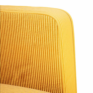 Καναπές Loveseat Αν. κίτρινο 109 εκ. ύφασμα Corduroy - Pakobazaar