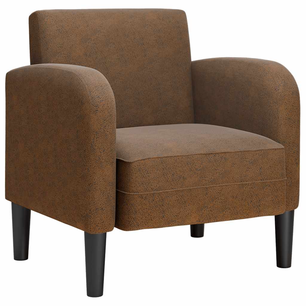 Καναπές-καρέκλα με μπράτσα Καφέ 54 εκ. Συνθετικό δέρμα - Pakobazaar