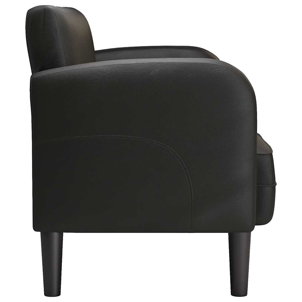 καναπές Loveseat Μαύρο 110 cm Faux Leather - Pakobazaar