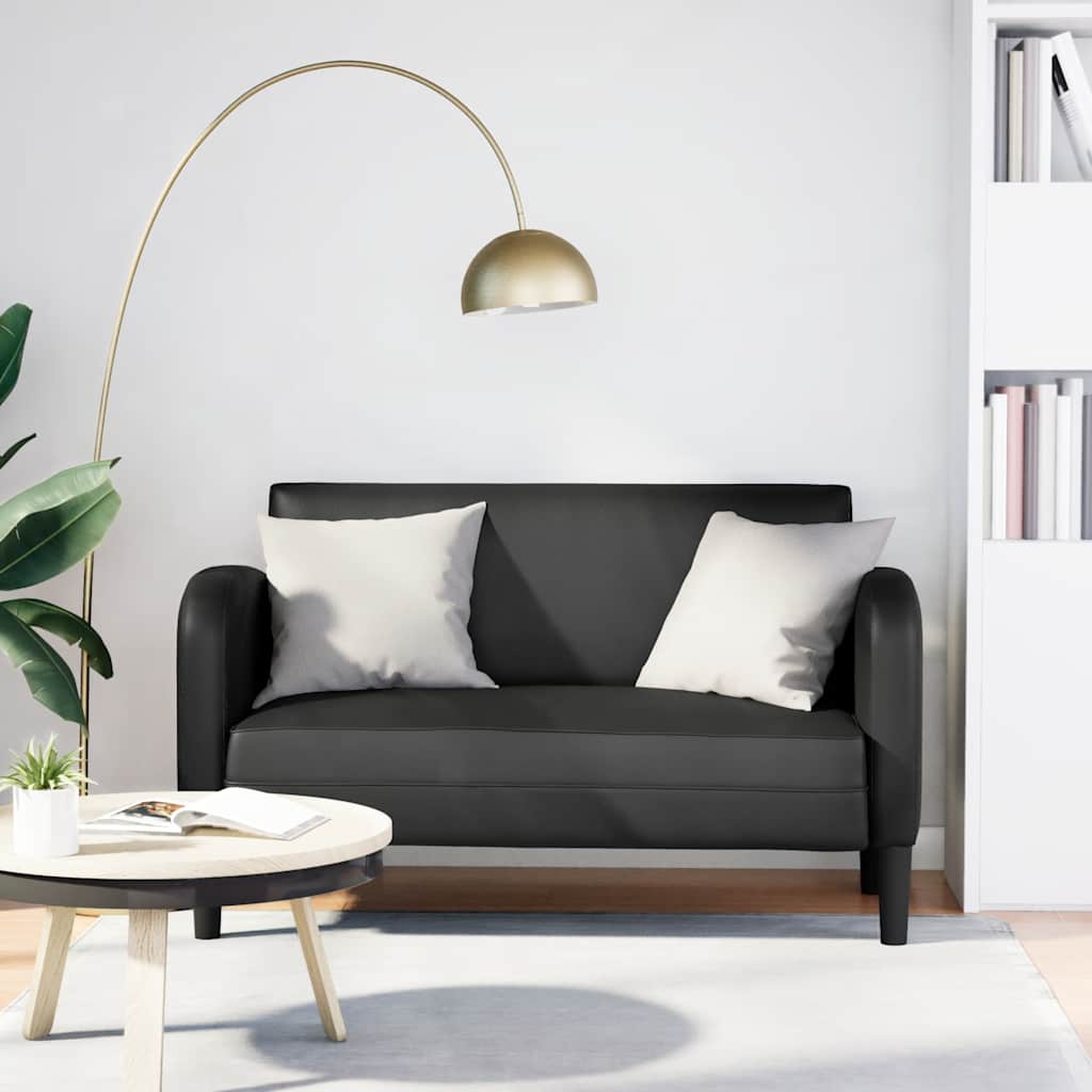 καναπές Loveseat Μαύρο 110 cm Faux Leather - Pakobazaar