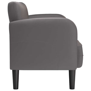 Καναπές Loveseat Γκρι 110 εκ. Συνθετικό δέρμα - Pakobazaar