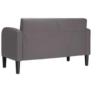 Καναπές Loveseat Γκρι 110 εκ. Συνθετικό δέρμα - Pakobazaar