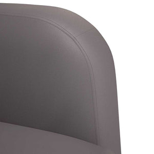 Καναπές Loveseat Γκρι 110 εκ. Συνθετικό δέρμα - Pakobazaar