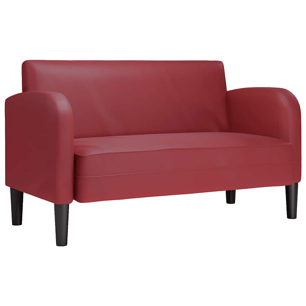 Καναπές Loveseat Μπορντό 110 εκ. Συνθετικό δέρμα - Pakobazaar