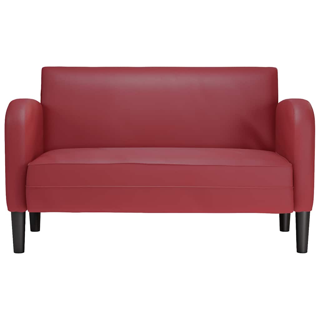 Καναπές Loveseat Μπορντό 110 εκ. Συνθετικό δέρμα - Pakobazaar