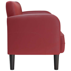 Καναπές Loveseat Μπορντό 110 εκ. Συνθετικό δέρμα - Pakobazaar