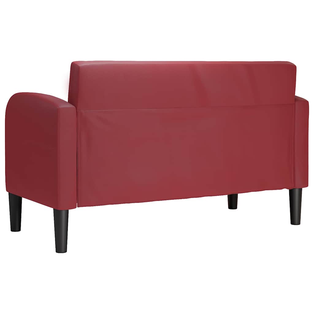 Καναπές Loveseat Μπορντό 110 εκ. Συνθετικό δέρμα - Pakobazaar