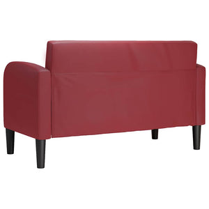 Καναπές Loveseat Μπορντό 110 εκ. Συνθετικό δέρμα - Pakobazaar