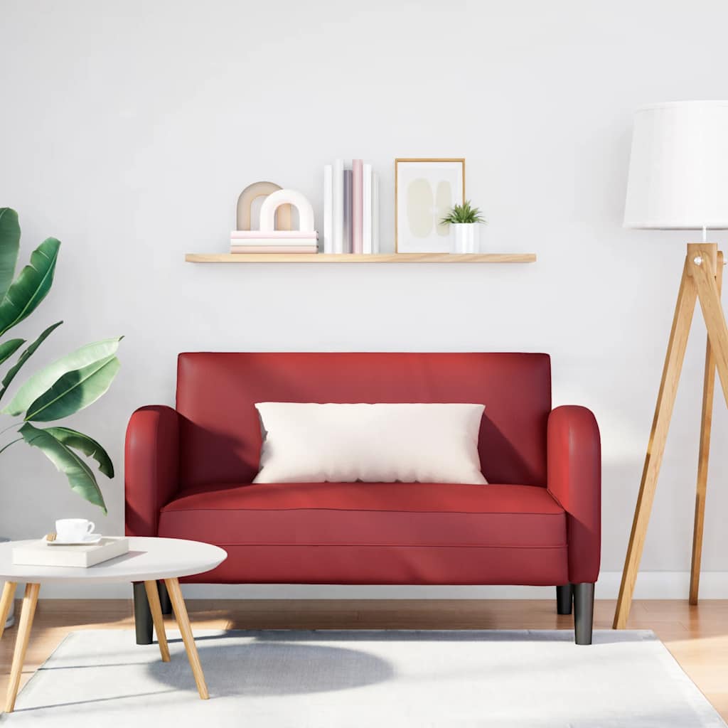 Καναπές Loveseat Μπορντό 110 εκ. Συνθετικό δέρμα - Pakobazaar