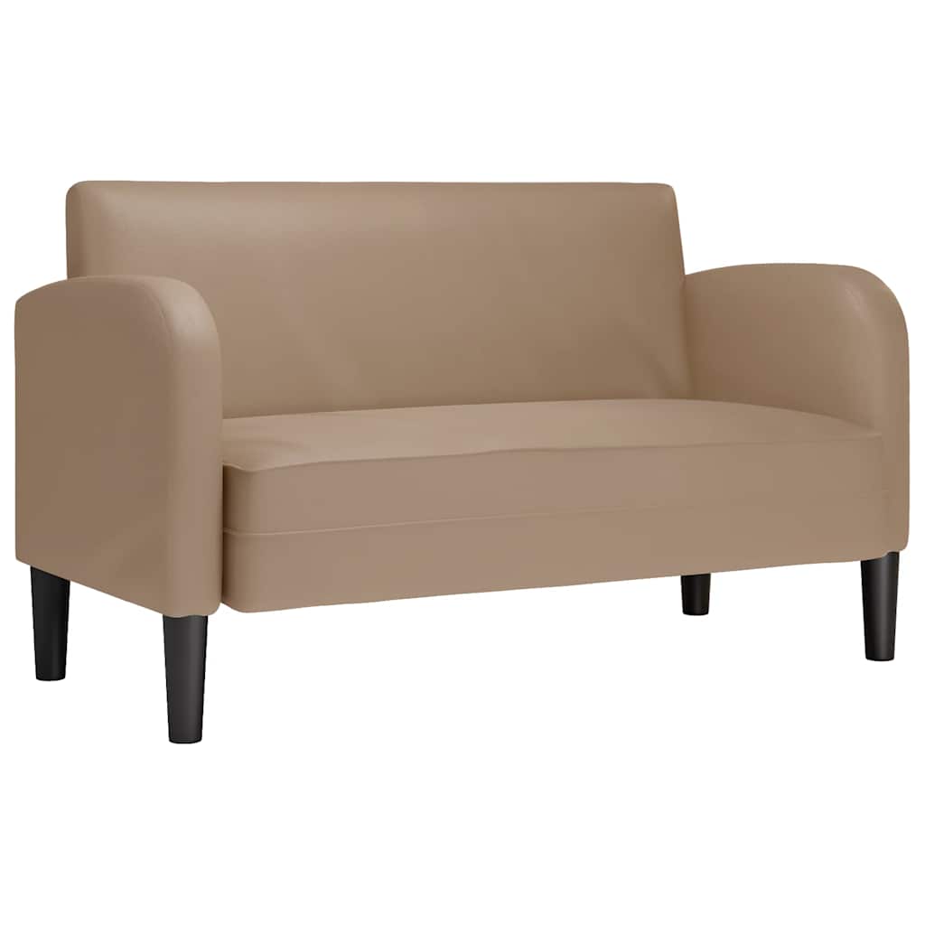 Καναπές Loveseat Καπουτσίνο 110 εκ. Συνθετικό δέρμα