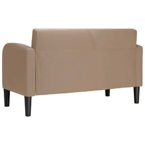 Καναπές Loveseat Καπουτσίνο 110 εκ. Συνθετικό δέρμα