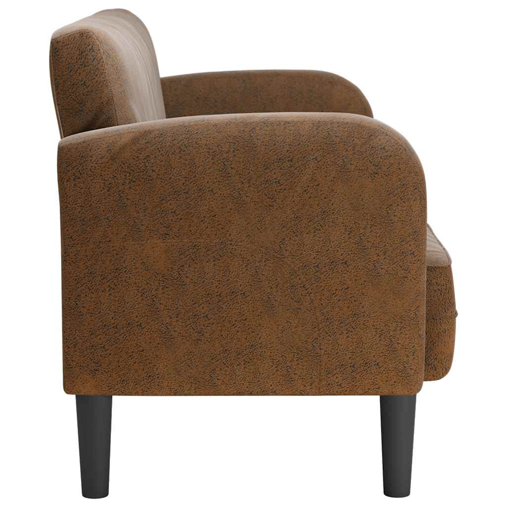 Καναπές Loveseat Καφέ 110 εκ. Συνθετικό δέρμα - Pakobazaar